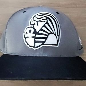 Nuwbia Horus Heru-Ra Adjustable Cap, Black White and Grey